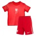 Maillot de foot Pologne Extérieur vêtements enfant Europe 2024 Manches Courtes (+ pantalon court)